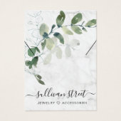 Eucalyptus Marble Earring Ketting Display Kaart (Voorkant)