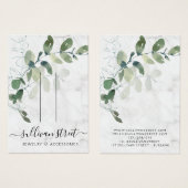 Eucalyptus Marble Hair Clip Jewelry Display Kaart (Voorkant /achterkant)