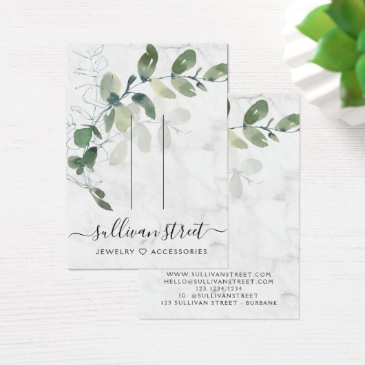 Eucalyptus Marble Hair Clip Jewelry Display Kaart (Bureau)