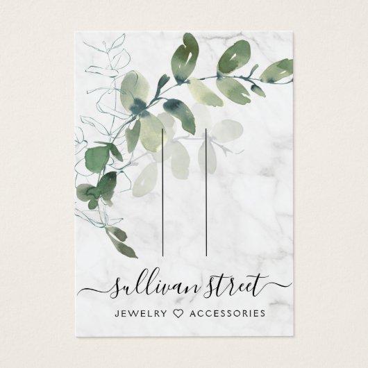Eucalyptus Marble Hair Clip Jewelry Display Kaart (Voorkant)