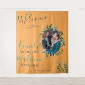 Eucalyptus Marigold Verloving Feest Foto Wandkleed (Voorkant)