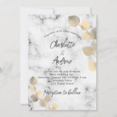 Eucalyptus marmer gouden luxe kaart (Voorkant)