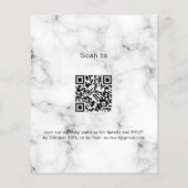 Eucalyptus marmer QR code bruiloft uitnodiging (Achterkant)