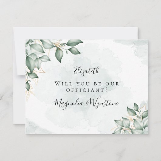 Eucalyptus Marry ons zal onze ambtenaar zijn Kaart (Achterkant)