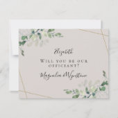 Eucalyptus Marry Us Wil je onze ceremoniemeester z Kaart (Achterkant)