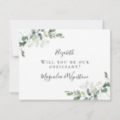 Eucalyptus Marry Us Wilt U Onze Ceremoniemeester Z Kaart (Achterkant)