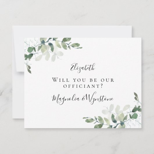 Eucalyptus Marry We zullen onze ambtenaar zijn... Kaart (Achterkant)