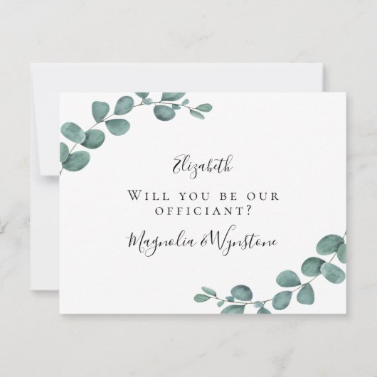 Eucalyptus Marry We zullen onze ambtenaar zijn... Kaart (Achterkant)