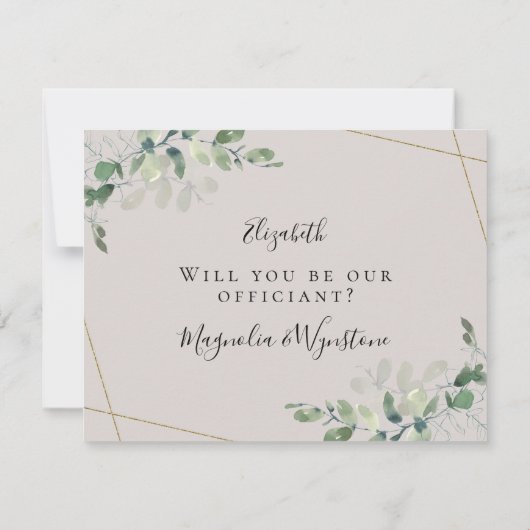 Eucalyptus Marry We zullen onze ambtenaar zijn... Kaart (Achterkant)