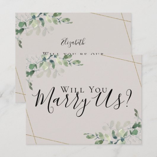 Eucalyptus Marry We zullen onze ambtenaar zijn... Kaart (Voorkant / Achterkant)