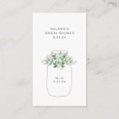 Eucalyptus Mason Jar Vrijgezellenfeest Recipe Requ Informatiekaartje (Achterkant)