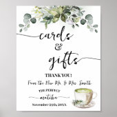 Eucalyptus Matcha Cards & Gifts Bridal Shower Poster (Voorkant)