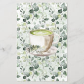 Eucalyptus Matcha Find the Guest Shower Game Card Flyer (Achterkant)