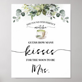 Eucalyptus Matcha Hoeveel Kusjes voor Mrs Game Poster