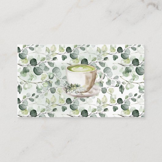 Eucalyptus Matcha How many Cookies Game Card Plaatskaartje (Achterkant)