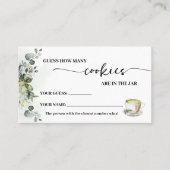 Eucalyptus Matcha How many Cookies Game Card Plaatskaartje (Voorkant)