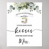 Eucalyptus Matcha How Many Kisses for Mrs Game Poster (Voorkant)