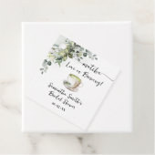 Eucalyptus Matcha Liefde is Bruisende Thee Douche Bedankjes Labels (In situ)