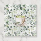 Eucalyptus Matcha Liefde is Bruisende Thee Douche Bedankjes Labels (Achterkant)