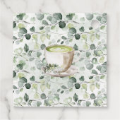 Eucalyptus Matcha Love is Brewing Tea Shower Bedankjes Labels (Achterkant)