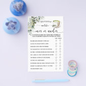 Eucalyptus Matcha Over or Under Shower Game Card Flyer (Enkel)