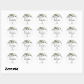 Eucalyptus Matcha Sweet Thank You Bridal Shower Ronde Sticker (Vel)