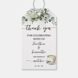 Eucalyptus Matcha Trouwfeest Favor-tag Cadeaulabel