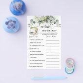 Eucalyptus Matcha Vind de Gast Shower Spelkaart Flyer (Enkel)