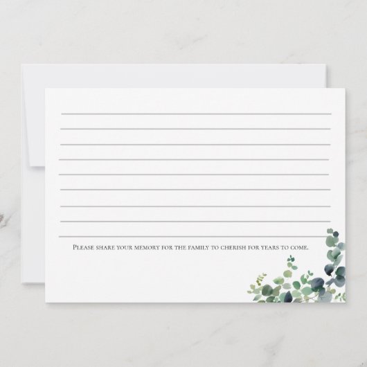 Eucalyptus Memorial Deel een Memory Kaart (Achterkant)