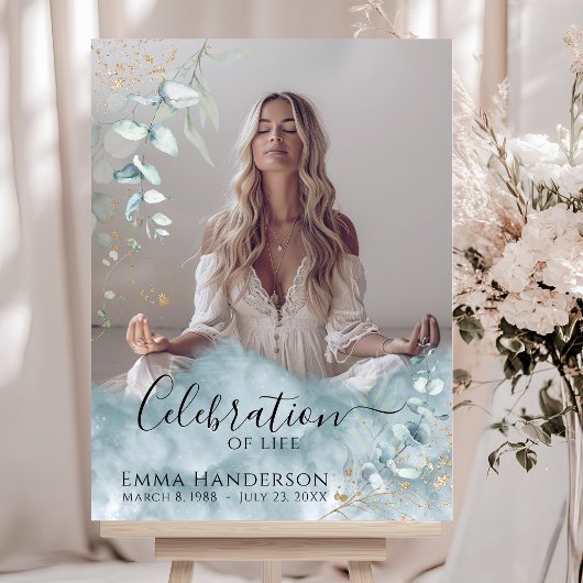 Eucalyptus - Memorial Foto Begrafenis welkomstbord Poster