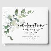 Eucalyptus Memorial Funeral Herdenking Gastenboek (Voorkant)