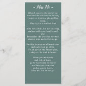 Eucalyptus Memorial Funeral Prayer Kaart met foto (Achterkant)