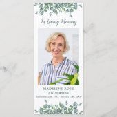 Eucalyptus Memorial Funeral Prayer Kaart met foto (Voorkant)