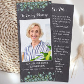 Eucalyptus Memorial Grey Slate Funeral Prayer Kaar