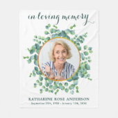 Eucalyptus Memorial Persoonlijke foto Fleece Deken (Voorkant)