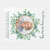 Eucalyptus Memorial Persoonlijke foto Fleece Deken (Voorkant (Horizontaal))