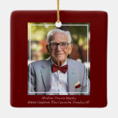 Eucalyptus Memorial Pic Square Ornament - 2 foto's (Achterkant)