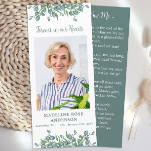 Eucalyptus Memorial Poem Funeral Prayer Kaart Foto