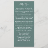 Eucalyptus Memorial Poem Funeral Prayer Kaart Foto (Achterkant)