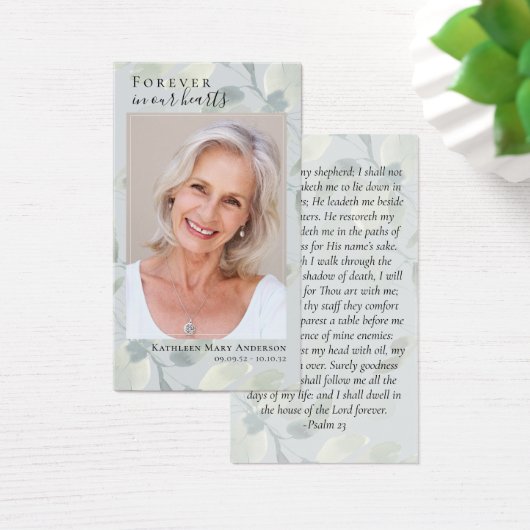 Eucalyptus Memorial Prayer Kaart (Bureau)