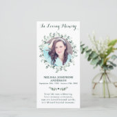 Eucalyptus Memorial Prayer Kaart Funeral Bladwijze (Staand voorkant)