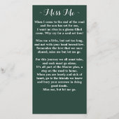 Eucalyptus Memorial Prayer Kaart Funeral Bladwijze (Achterkant)