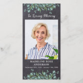 Eucalyptus Memorial Slate Funeral Prayer Bladwijze (Voorkant)