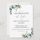 Eucalyptus Memorial uitnodiging (Voorkant)