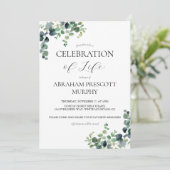 Eucalyptus Memorial uitnodiging (Staand voorkant)