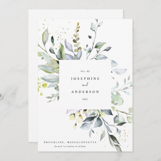 Eucalyptus met adem het menu Datum opslaan (Voorkant / Achterkant)