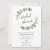 eucalyptus met bridale doucheuitnodiging kaart (Voorkant)