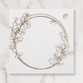 Eucalyptus met klassieke, op maat gemaakte tekst bedankjes labels (Achterkant)