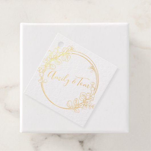 Eucalyptus met klassieke, op maat gemaakte tekst bedankjes labels (Met doos)