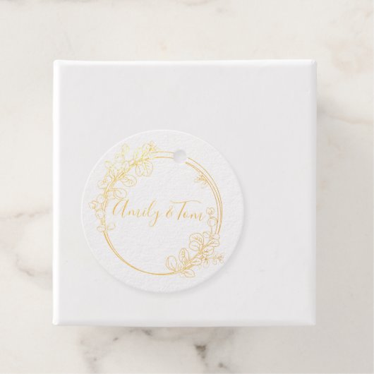 Eucalyptus met klassieke, op maat gemaakte tekst bedankjes labels (Met doos)